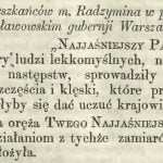 list radzyminiaków do cara