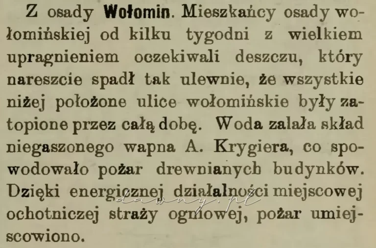 Pożar wołomin1912