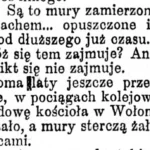 Mury sterczą żałośnie