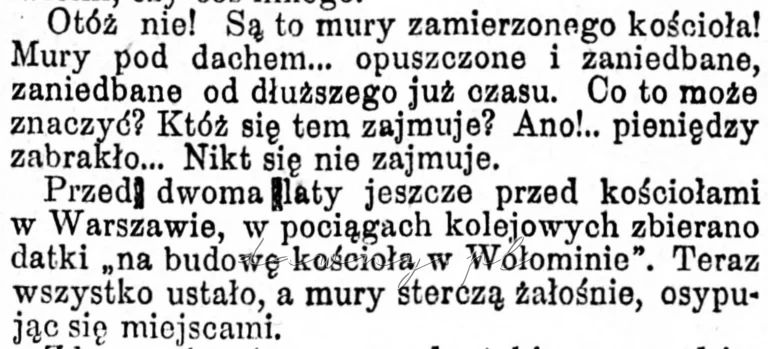 Mury sterczą żałośnie