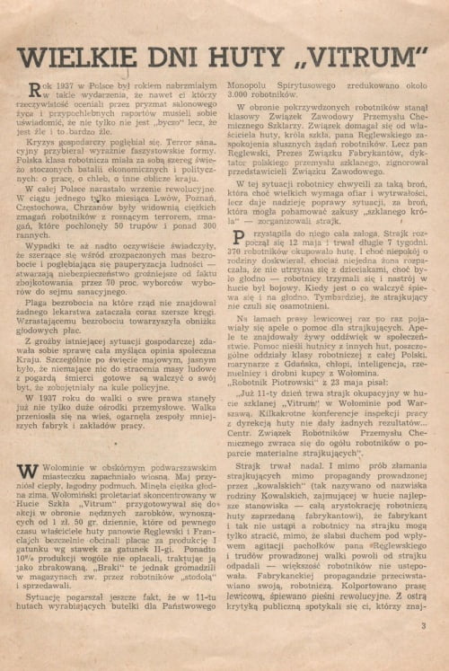 Gdy strajkowała huta “Vitrum”