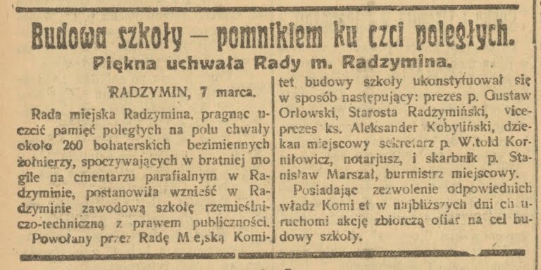 radzymin budowa szkoły e