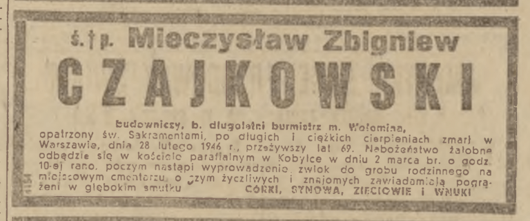 czajkowski nekrolog e