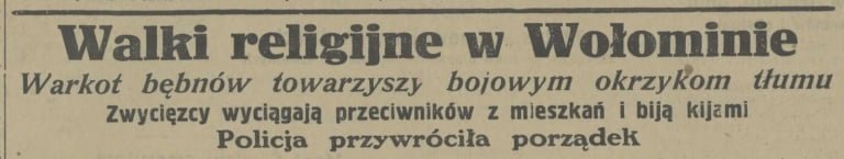 walki religijne w wolominie e