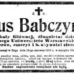 tytus babczynski nekrolog e