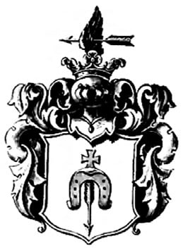 Rysunek 10. Wizerunek herbu Dołęga w herbarzu Niesieckiego [27].