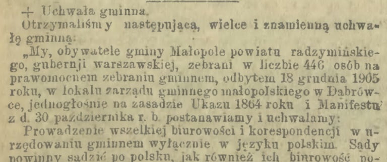Małopole 1905