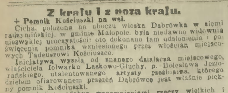 kosciuszko dabrowka 1918