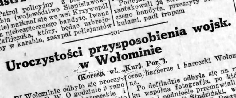 przysposobienie wojskowe wolomin