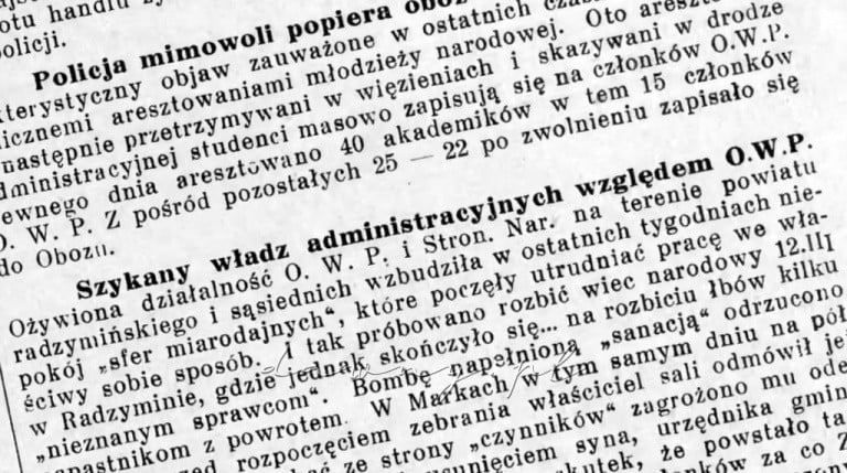 szykany owp
