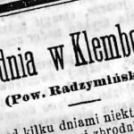 zbrodnia w klembowie