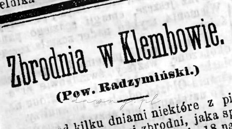zbrodnia w klembowie