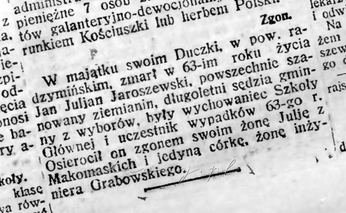 Zgon Jana Juliana Jaroszewskiego