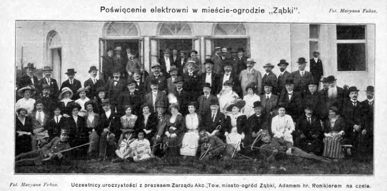 pozwiecenie elektrowni zabki 1914