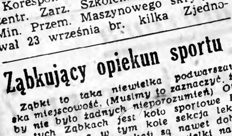 zabkujacy opiekun sportu