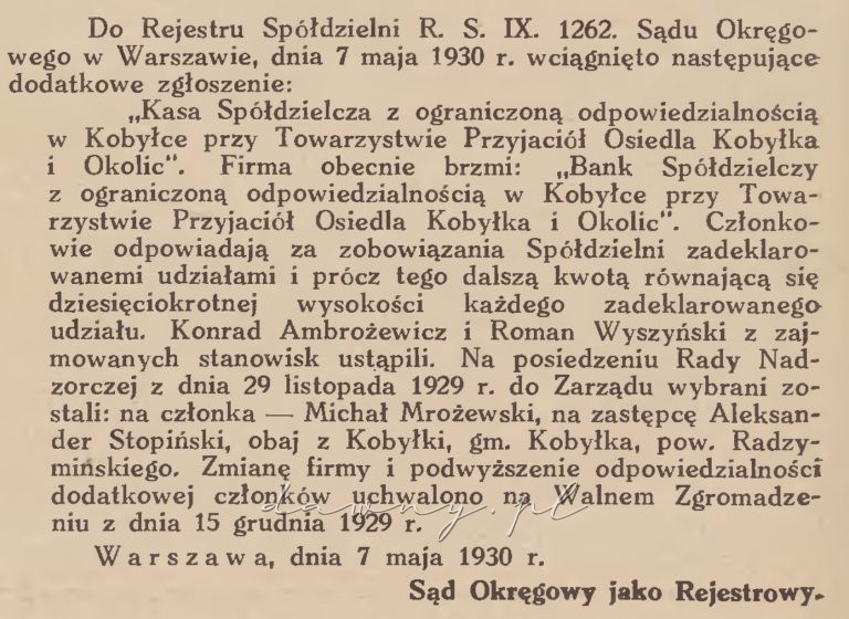 kobyłka 1930