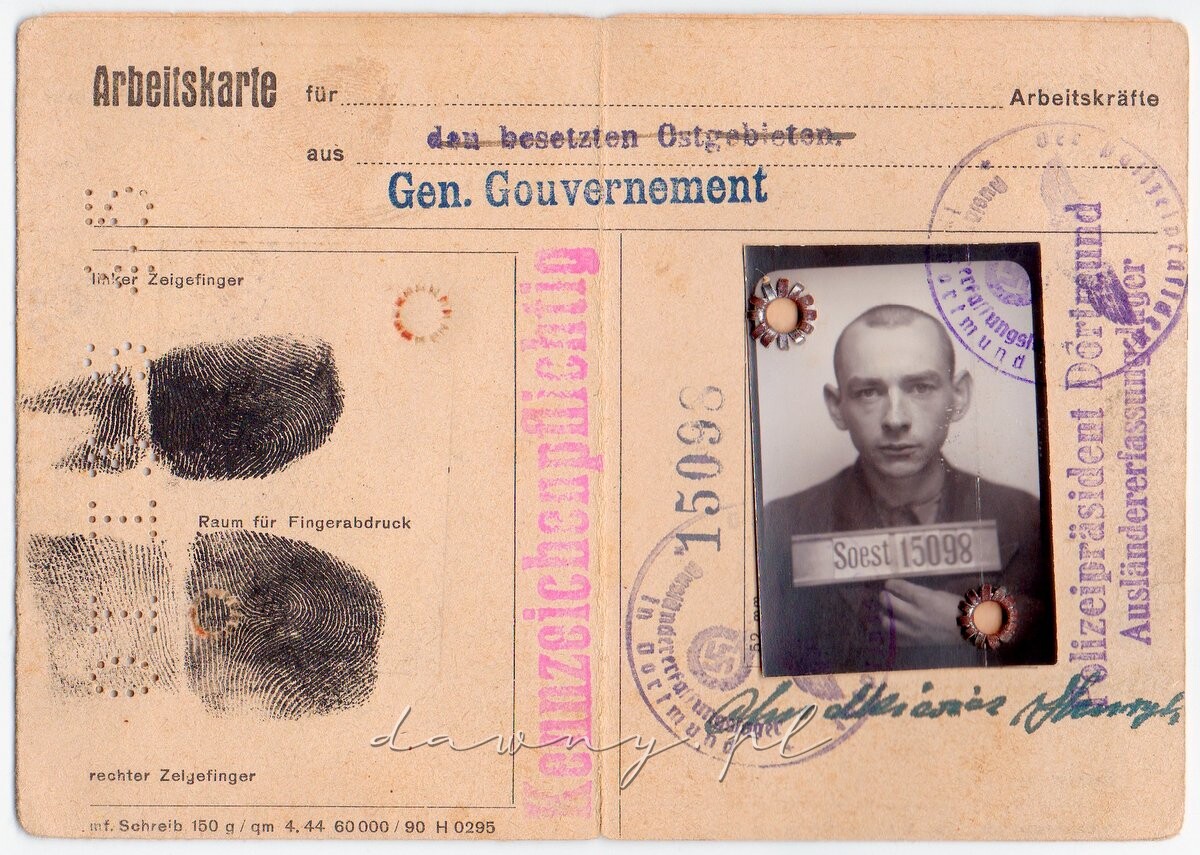 Chudkiewicz Henryk - arbeitskarte