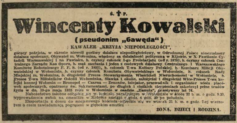 kowalski gawęda nekrolog