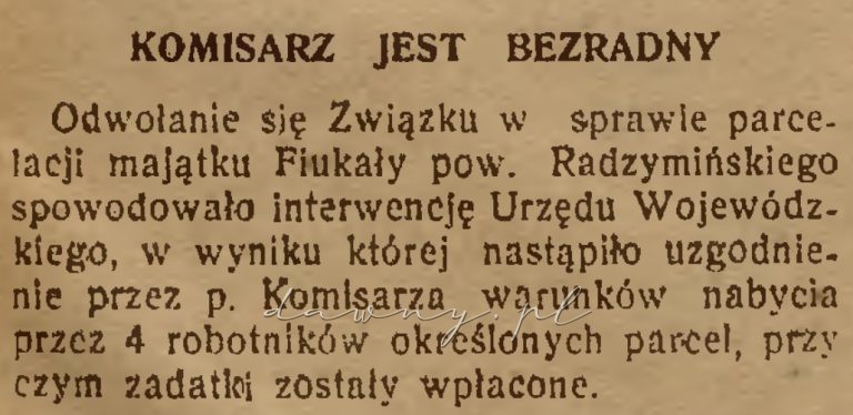 fiukały komisarz