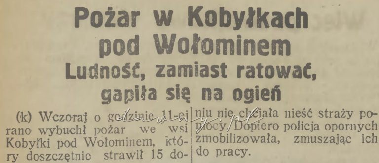 pożar kobyłka