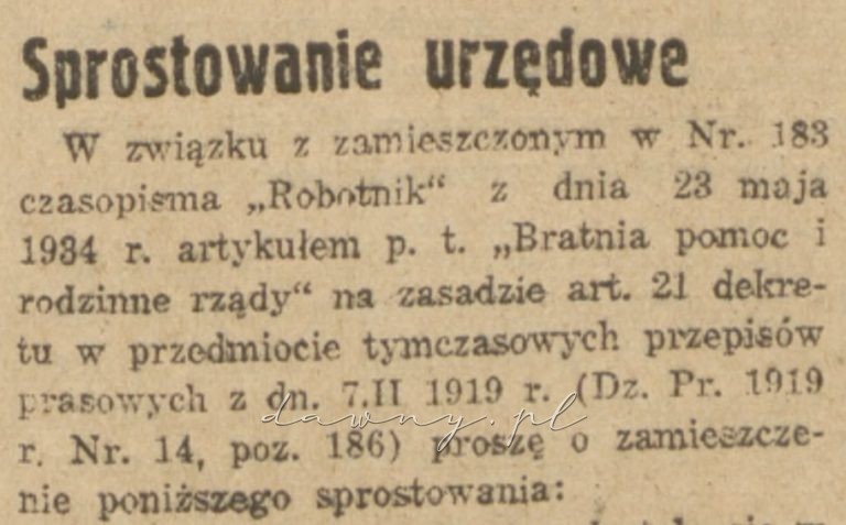 sprostowanie