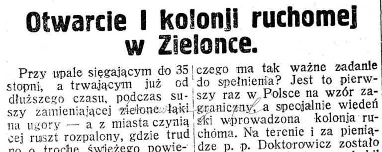 kolonia ruchoma w zielonce