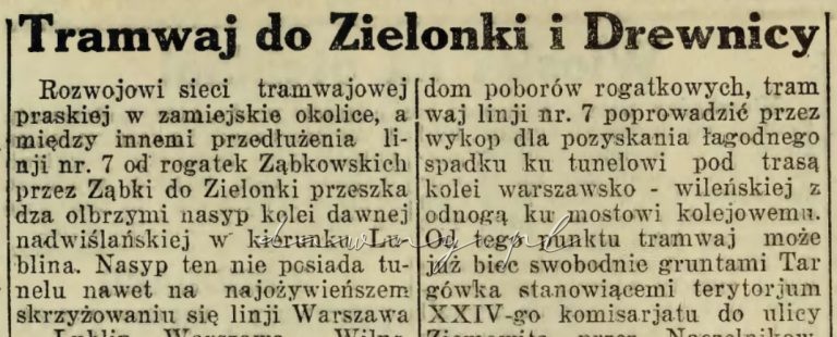tramwaj do zielonki i drewnicy