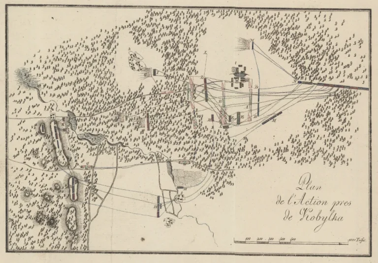 Plan bitwy pod Kobyłką w roku 1794