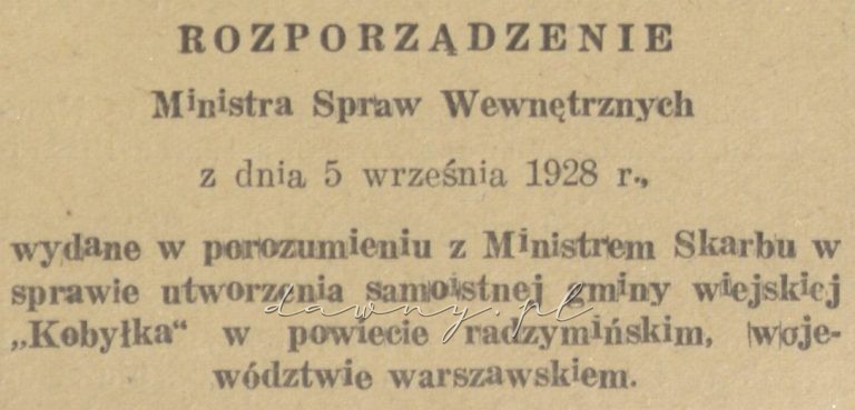 Kobyłka 1928