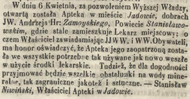 apteka w Jadowie