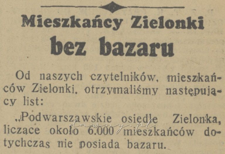 zielonka bez bazaru