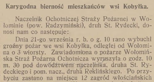 Pożar w Kobyłce