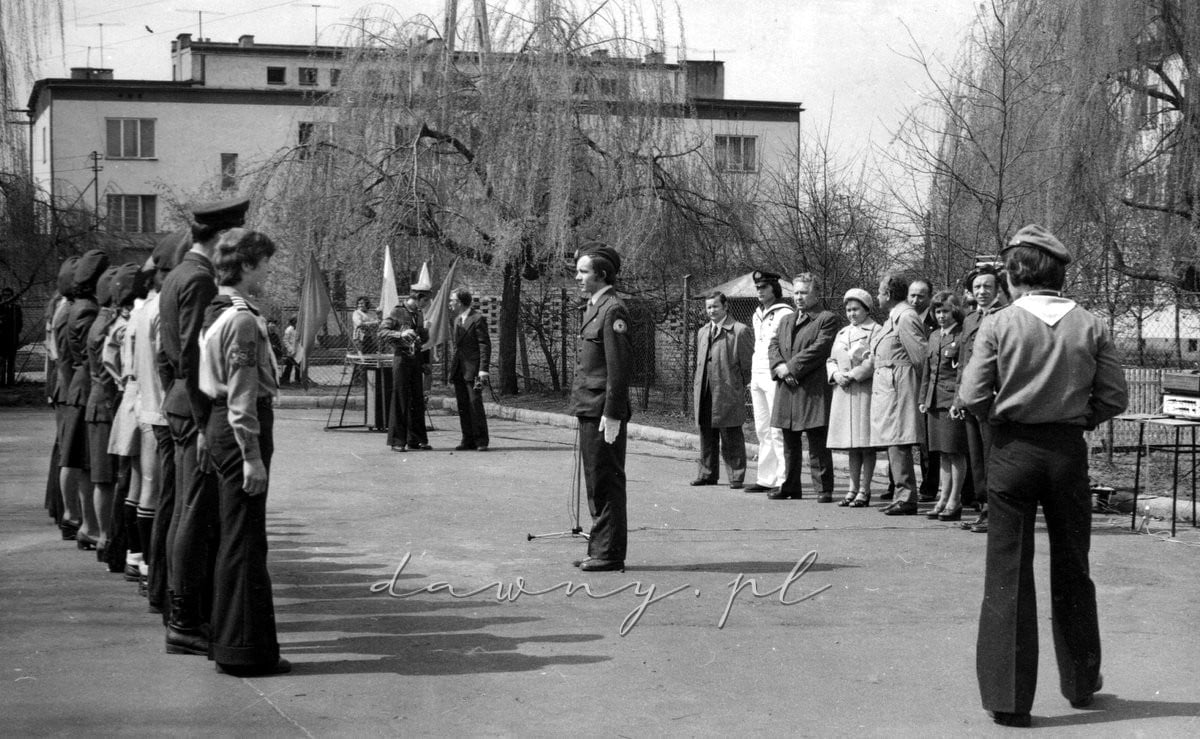 Uroczystości z okazji dziesięciu lat istnienia Słonecznego Szczepu (Wołomin, 1976)