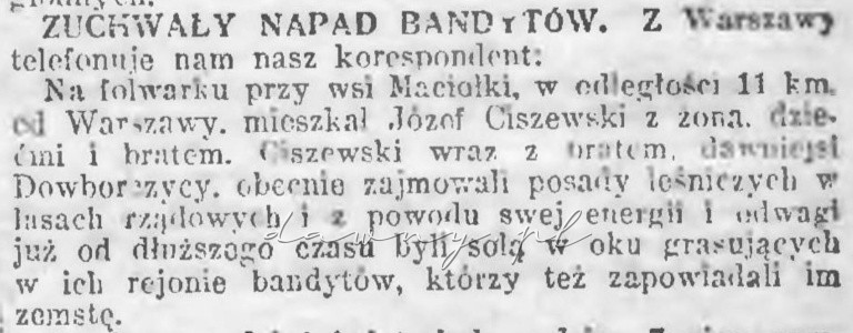 napad 1919 maciołki
