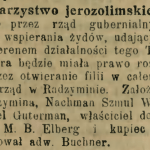 towarzystwo jerozolimskie radzymin