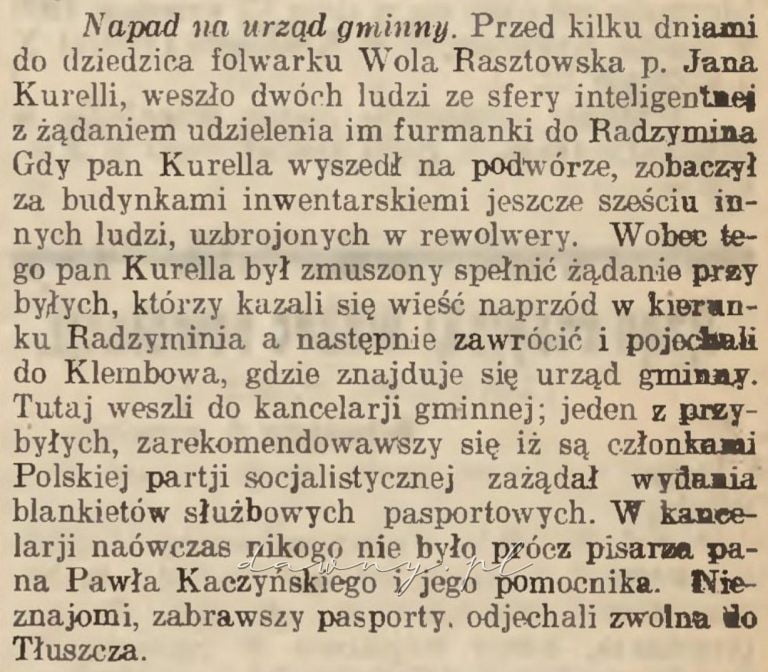 wola rasztowska 1906