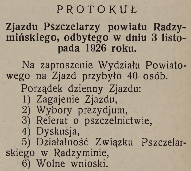zjazd pszczelarzy 1926