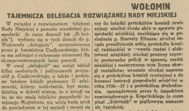 delegacja wołomin