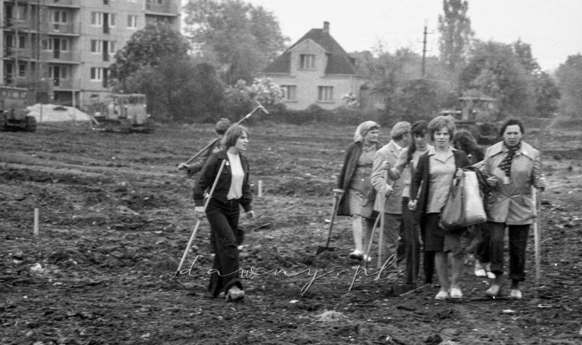 15 maja 1977 - Ogólnopolska Niedziela Czynu Partyjnego. Osiedle Lipińska i WOSTiW w Wołominie. Fot. Bolesław Szulim.