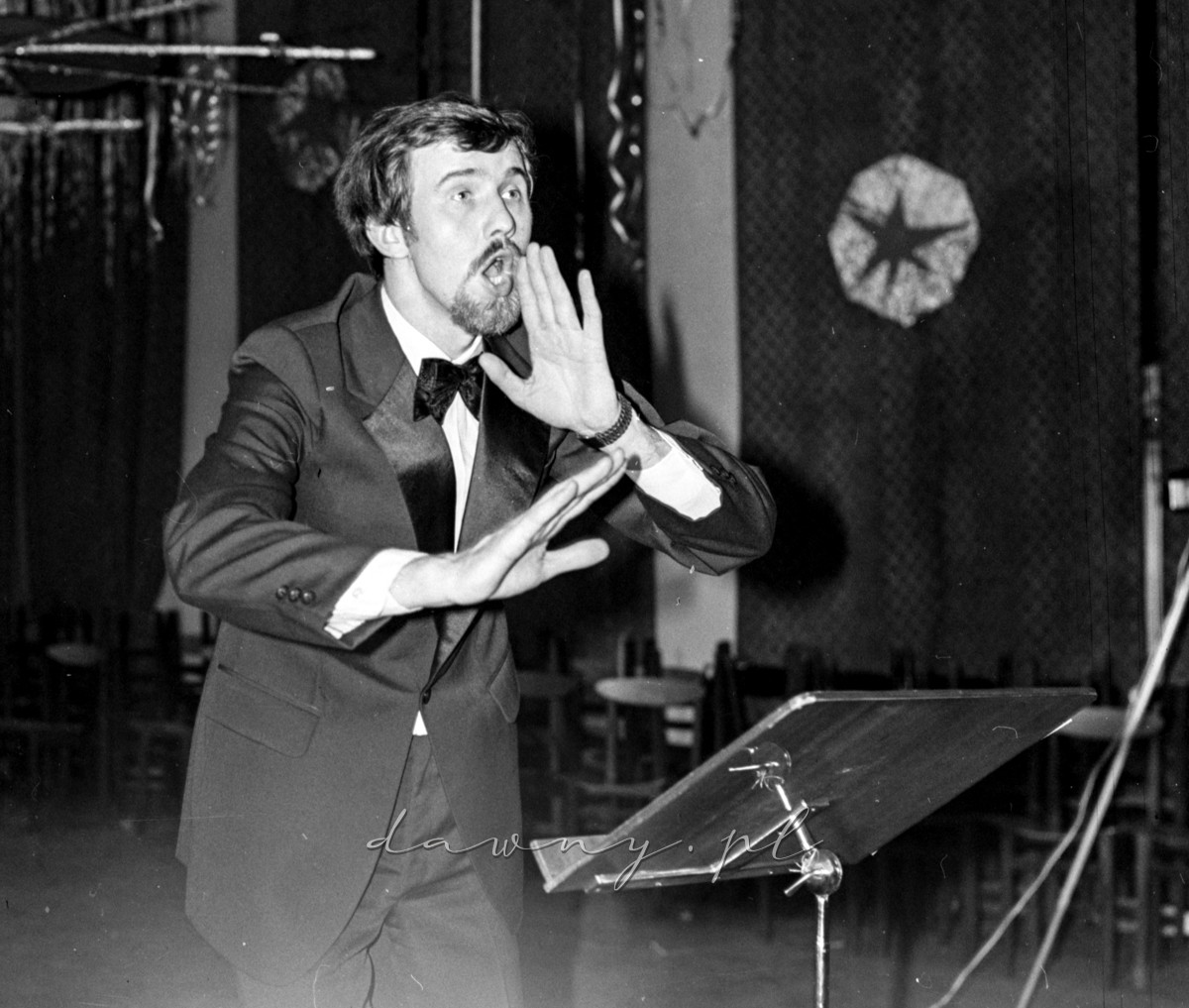 Rok 1979 - próba orkiestry dętej w ZDK Szklarynka w Wołominie. Fot. Bolesław Szulim.