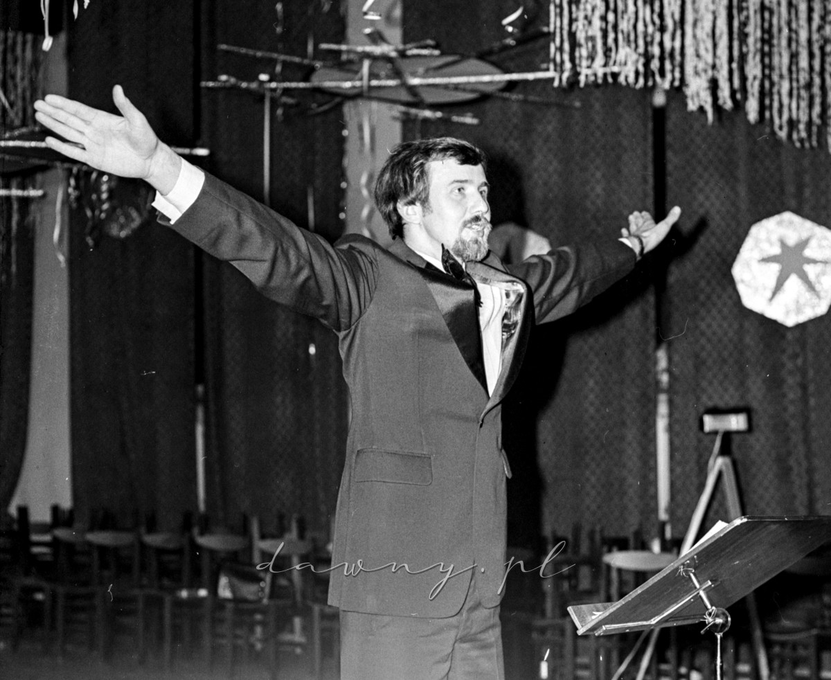 Rok 1979 - próba orkiestry dętej w ZDK Szklarynka w Wołominie. Fot. Bolesław Szulim.