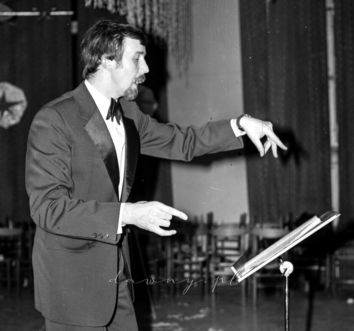 Rok 1979 - próba orkiestry dętej w ZDK Szklarynka w Wołominie. Fot. Bolesław Szulim.