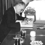 Wizyta wicepremiera Mieczysława Rakowskiego w Hucie Szkła w Wołominie - 3 lipca 1985
