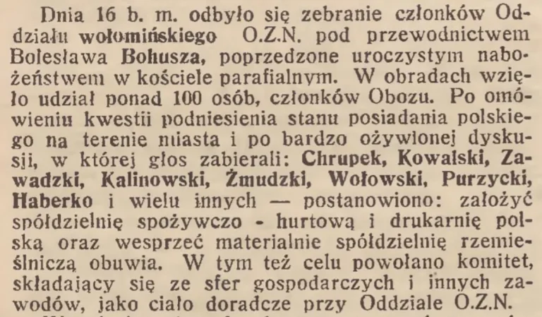 Obóz Zjednoczenia Narodowego Wołomin 1938
