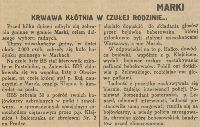 wybory marki 1930