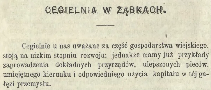 cegielnia w Ząbkach 1872