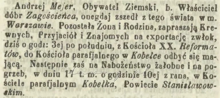 Nekrolog Andrzeja Mejera