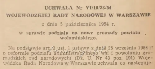 Gromady powiatu wołomińskiego 1954