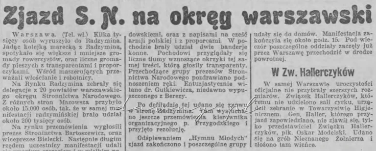 Zjazd sn w radzyminie