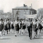 Pochód pierwszomajowy w Wołominie, rok 1966